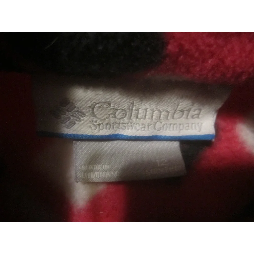 Columbia Jacket Baby 12 Mos Pink Fleece Zip UP Mock Neck Polyester